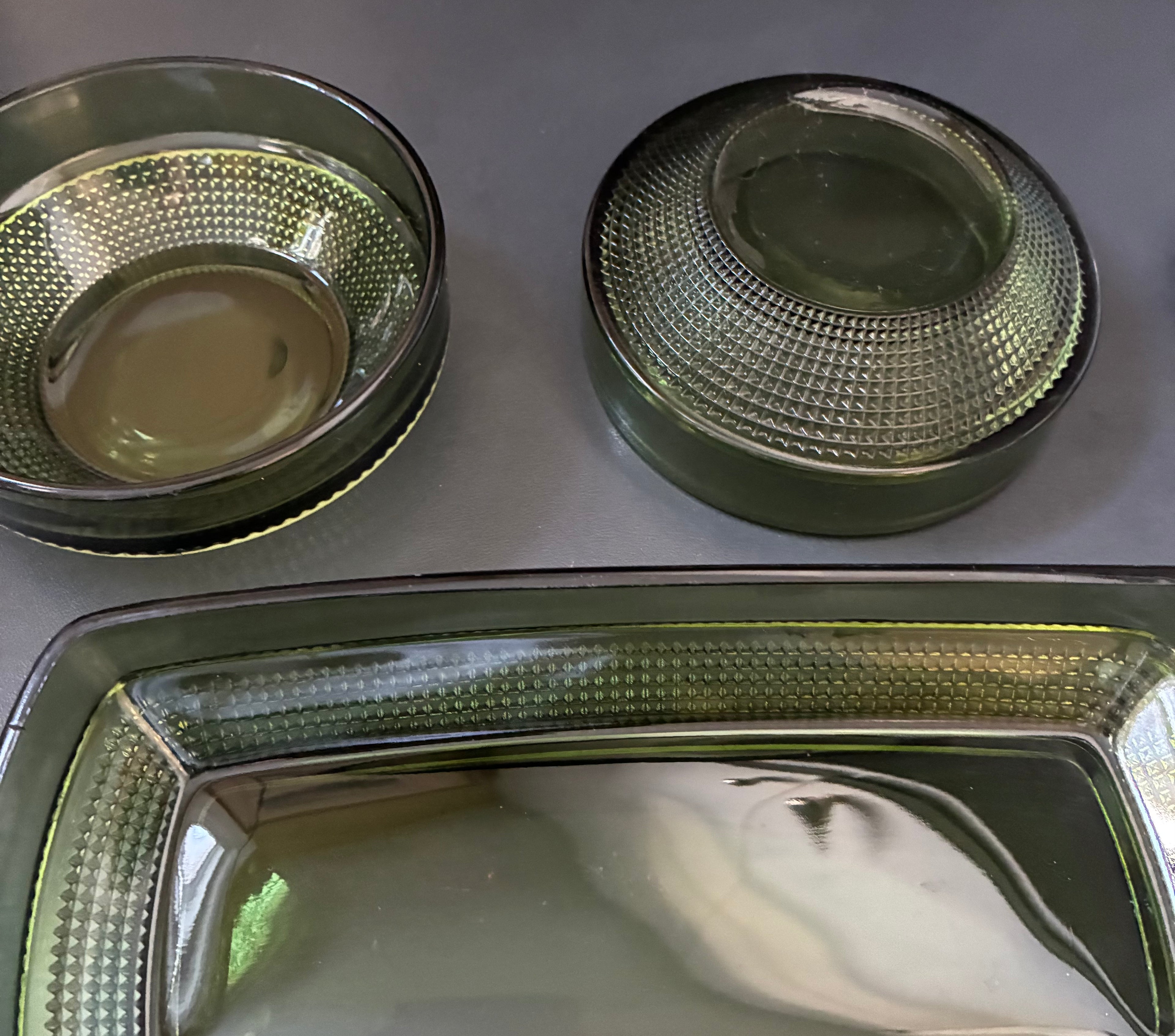 Digsmed teak tray with Holmegaard dishes