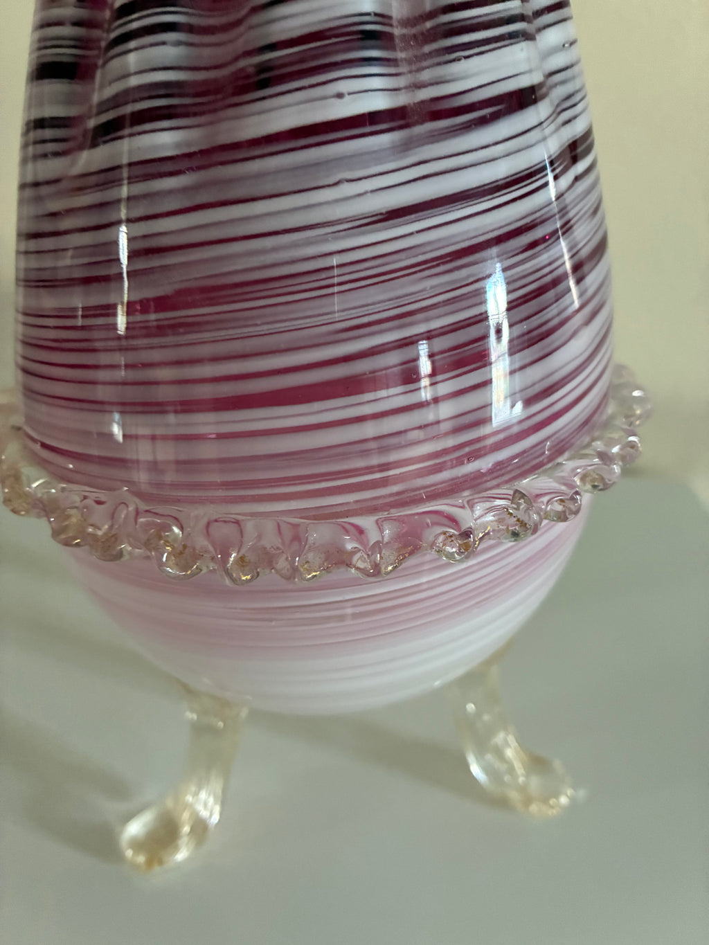 MCM Venetian footed vase 7.5”
