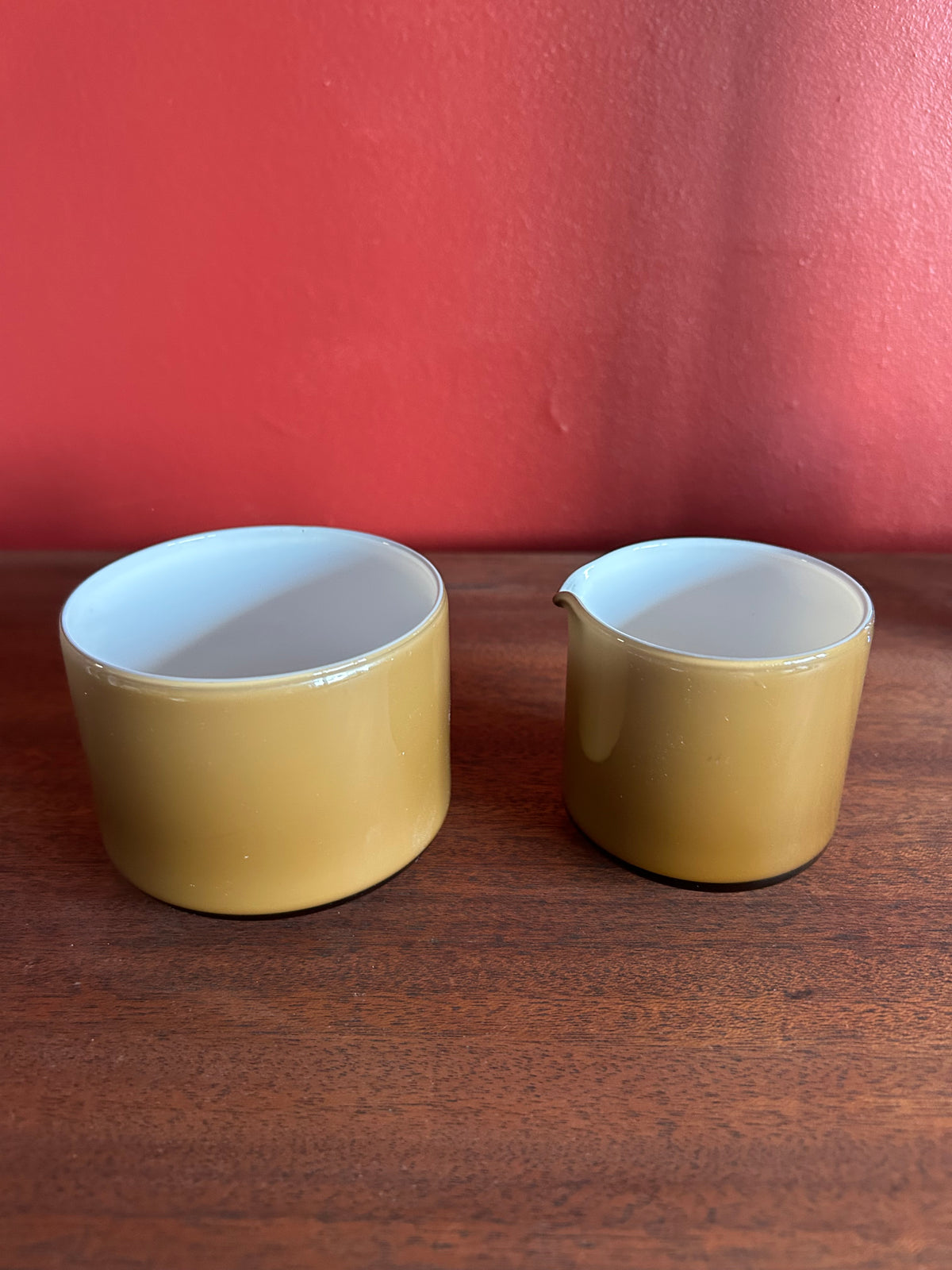 Holmegaard Palet encased cream and sugar
