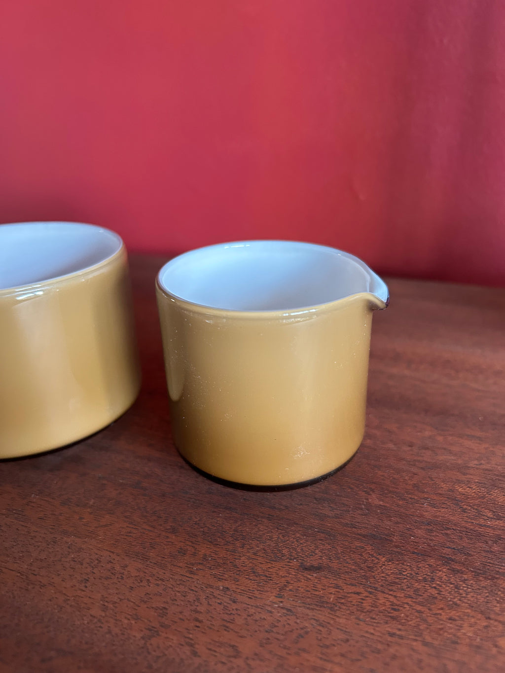 Holmegaard Palet encased cream and sugar